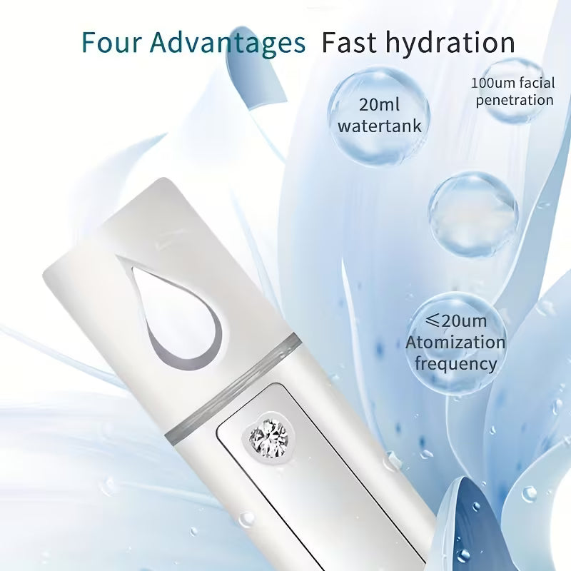 Portable Mini Facial Steamer And Humidifier with Mist Spray for Cleaning Eyelash Extensions The Skin