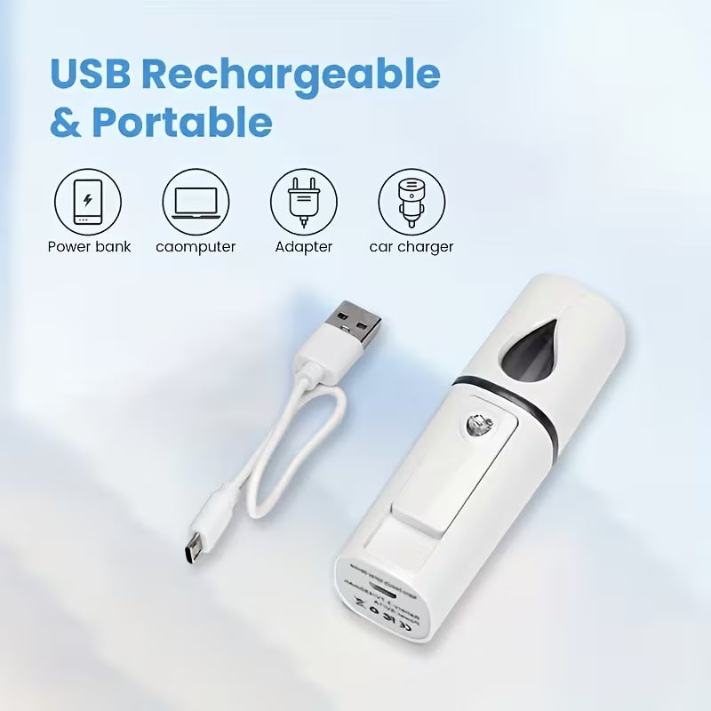 Portable Mini Facial Steamer And Humidifier with Mist Spray for Cleaning Eyelash Extensions The Skin