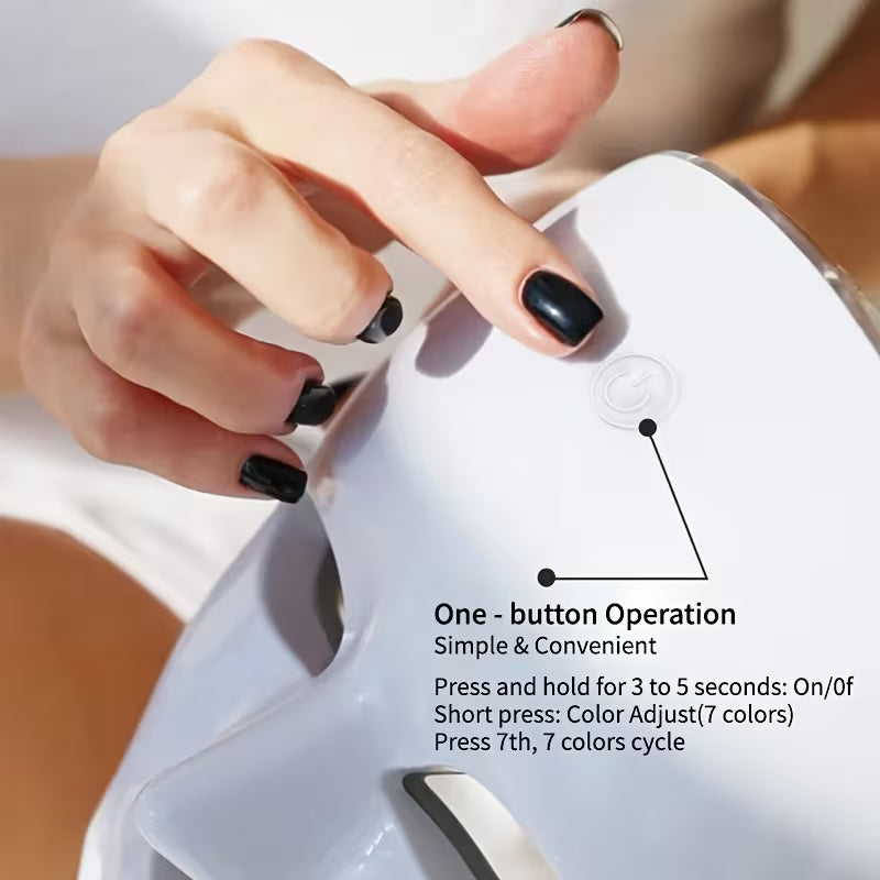 Beauty Tech 7-color Facial Mask Device, Portable Facial Skincare Tool