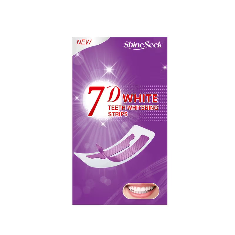 28pcs/14 Pairs of 7D Purple Teeth Strips, for Daily Use And Teeth Cleaning And Brightening During Travel