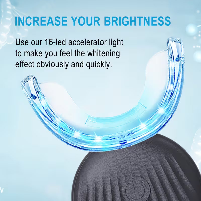 Beauty Tech Teeth Device Featuring 14 Pairs of Strips, an LED Light
