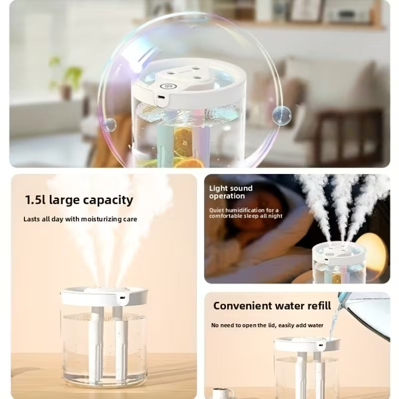 Beauty Tech Ultra-Quiet Large Fog Humidifier, Water Replenisher, Facial Steamer