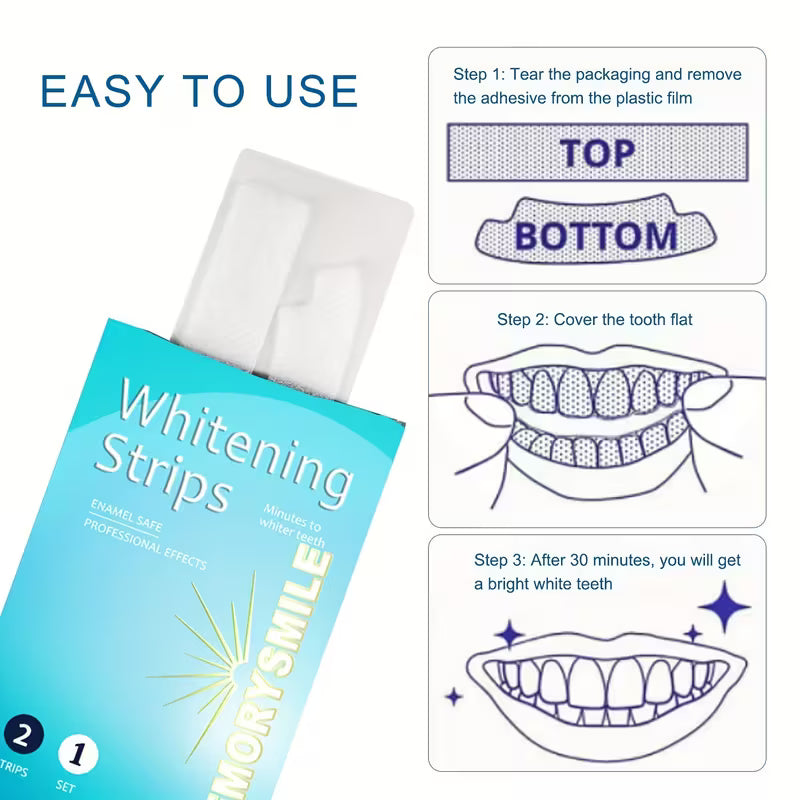 Beauty Tech Teeth Device Featuring 14 Pairs of Strips, an LED Light